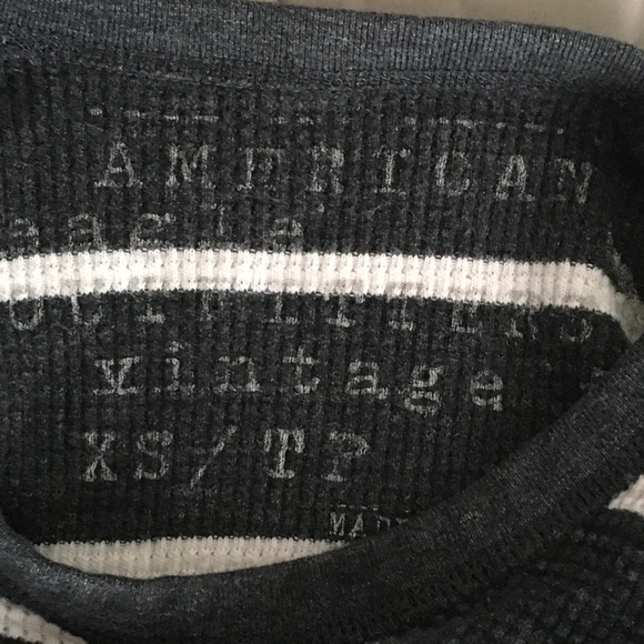 American Eagle Striped LIGHT Knit Tee Top … - Picture 3 of 5